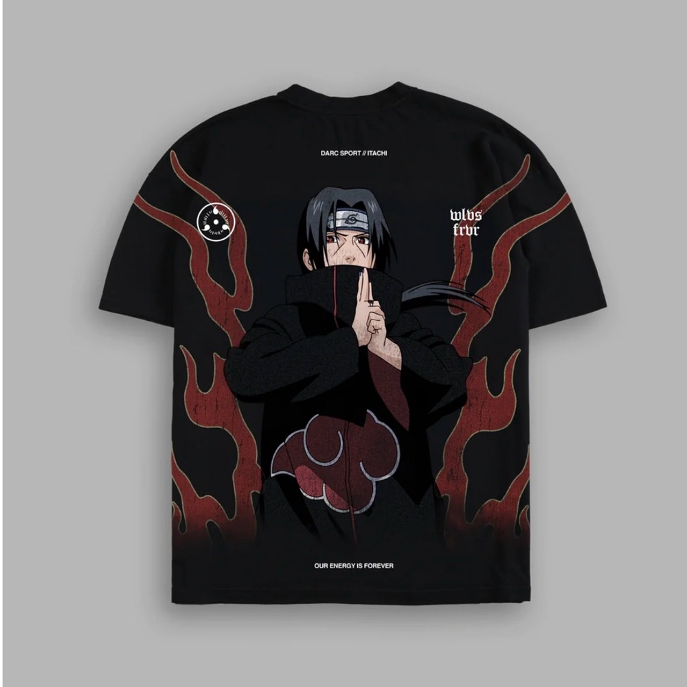 WILL OF FIRE "PREMIUM" OVERSIZED TEE IN BLACK SIZE LARGE DARC SPORT